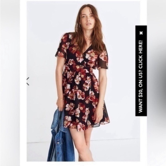 Madewell Dresses & Skirts - Madewell Dress Tulip Sleeve Mini Dress in French Rose